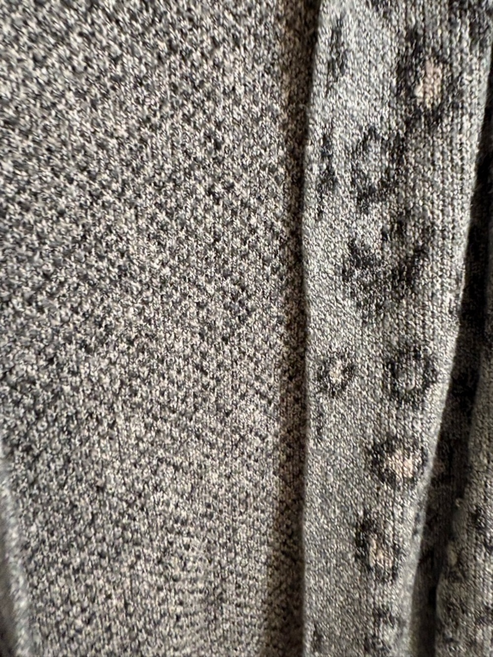 Cato Open-Front Gray Leopard Print Knit Cardigan - Picture 5 of 9